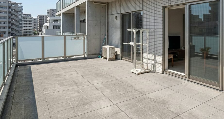 集合住宅のバルコニーの様子