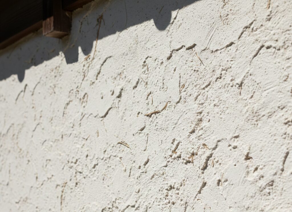 漆喰の外壁の様子