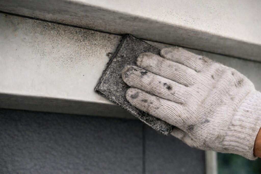 外壁塗装の下地処理 ケレン作業の施工例