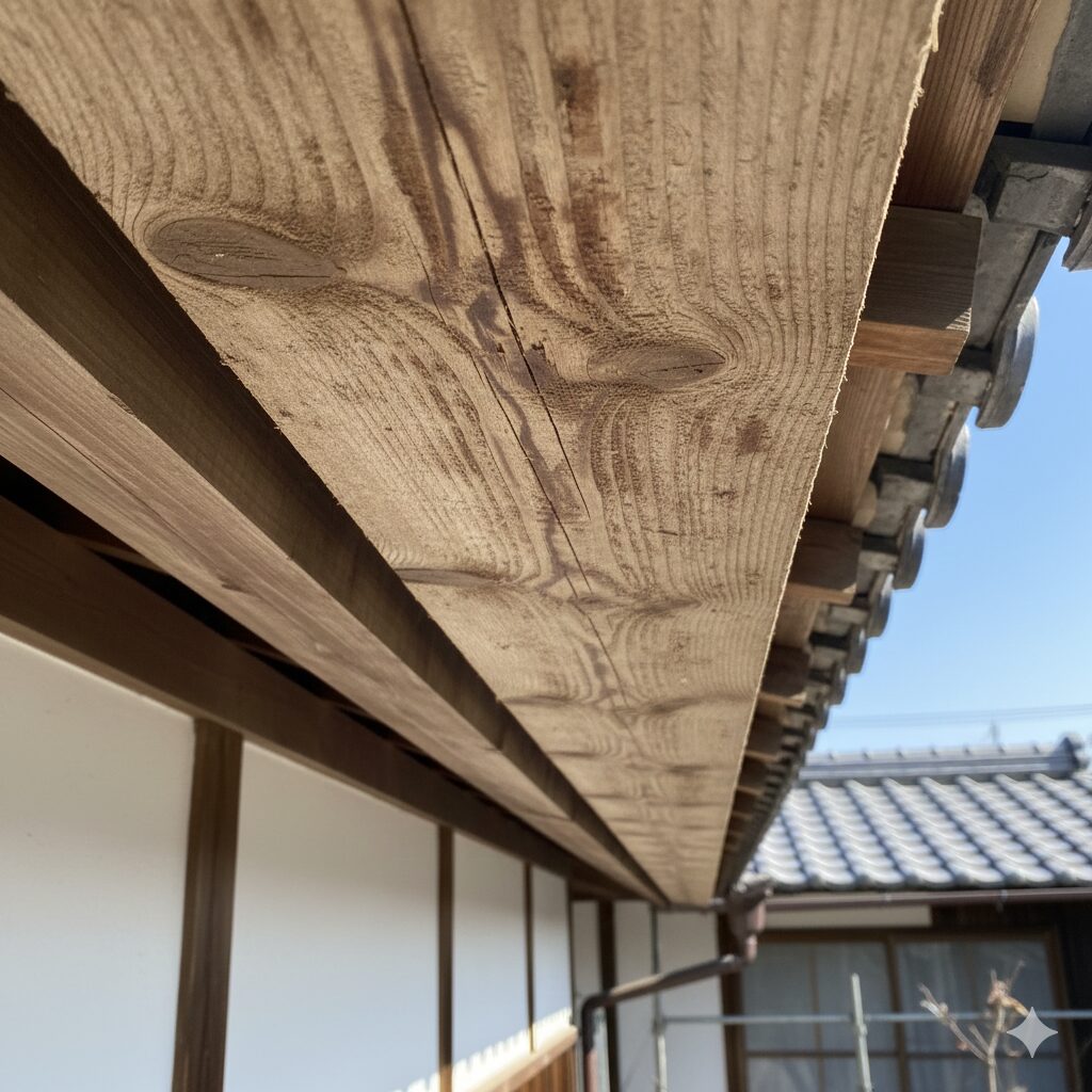 練馬区　軒のアクの様子