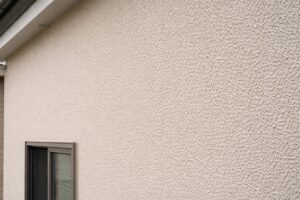 リシン吹き付け塗装で仕上げられた外壁の凹凸ある表面と質感
