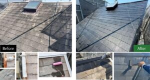 中野区　屋根塗装　施工事例　施工工程の流れ