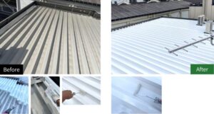 東京都練馬区　屋根塗装　施工工程の流れ